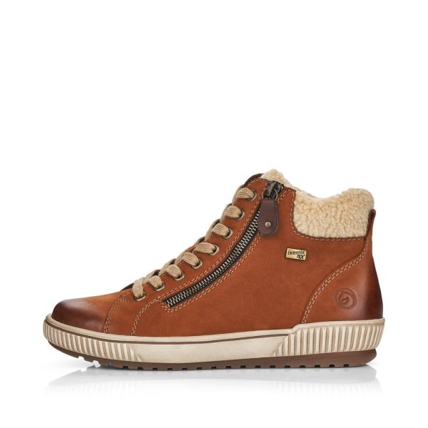 Remonte Suede leather Women's mid height boots | D0770-02 Ankle Boots - Brown Combination | Free Delivery