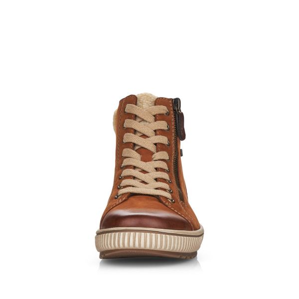 Remonte Suede leather Women's mid height boots | D0770-02 Ankle Boots - Brown Combination | Free Delivery