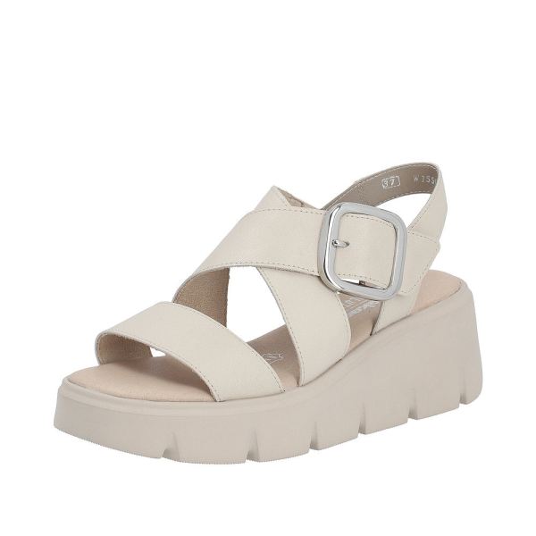 Rieker EVOLUTION Women's sandals | Style W1550 Casual Sandal - Beige | Free Delivery