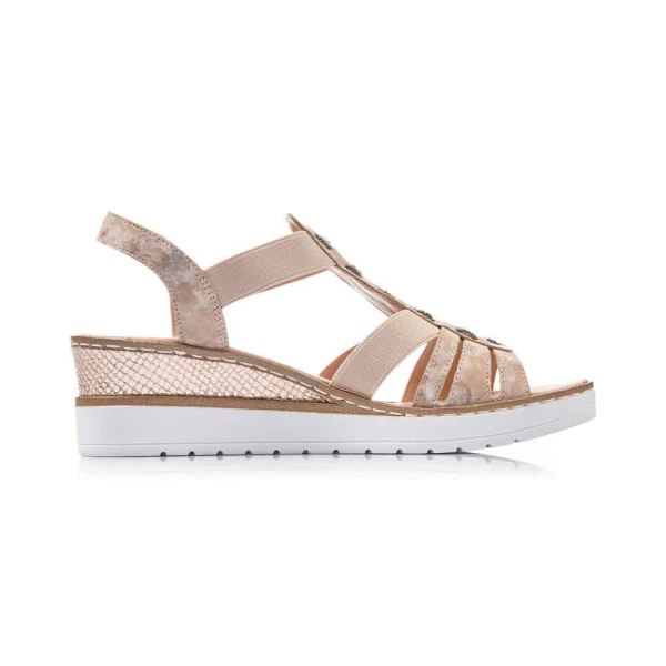 Rieker Women's sandals | Style V3822 Dress Sandal - Pink | Free Delivery