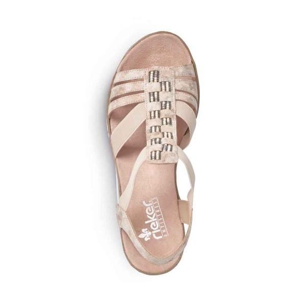 Rieker Women's sandals | Style V3822 Dress Sandal - Pink | Free Delivery