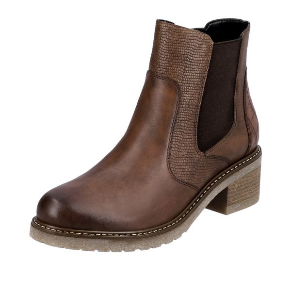 Remonte Leather Women's mid height boots| D1A71 Mid-height Boots - Brown | Free Delivery