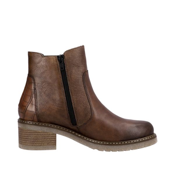 Remonte Leather Women's mid height boots| D1A71 Mid-height Boots - Brown | Free Delivery