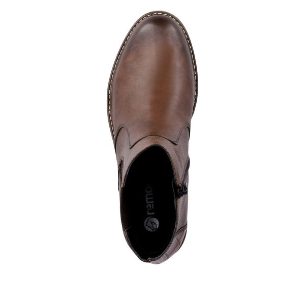 Remonte Leather Women's mid height boots| D1A71 Mid-height Boots - Brown | Free Delivery