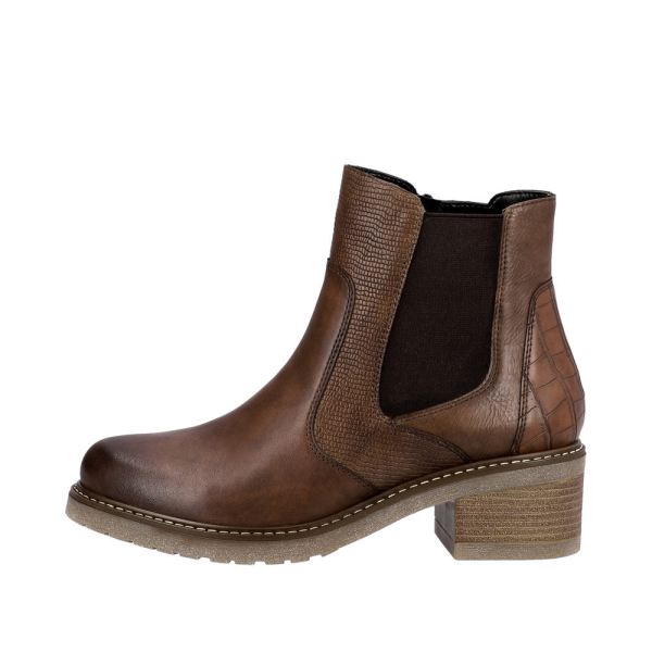 Remonte Leather Women's mid height boots| D1A71 Mid-height Boots - Brown | Free Delivery