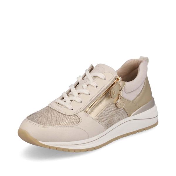 Remonte Women's shoes | Style R3702 Casual Lace-up with zip - Beige Combination | Free Delivery