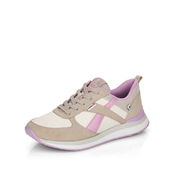 Rieker EVOLUTION Women's shoes | Style 42502 Athletic Lace-up - Beige Combination | Free Delivery