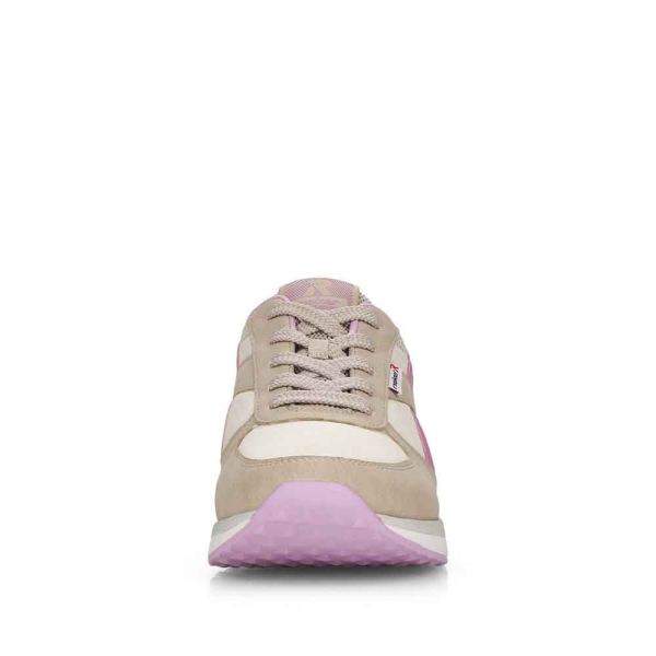 Rieker EVOLUTION Women's shoes | Style 42502 Athletic Lace-up - Beige Combination | Free Delivery