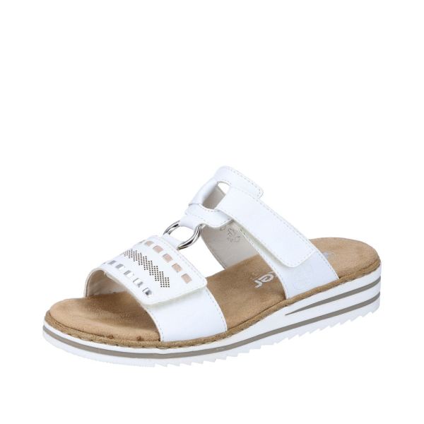 Rieker Women's sandals | Style V0636 Casual Mule - White | Free Delivery