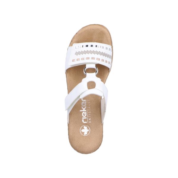 Rieker Women's sandals | Style V0636 Casual Mule - White | Free Delivery