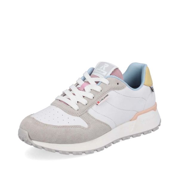 Rieker EVOLUTION Women's shoes | Style W0600 Athletic Lace-up - White Combination | Free Delivery