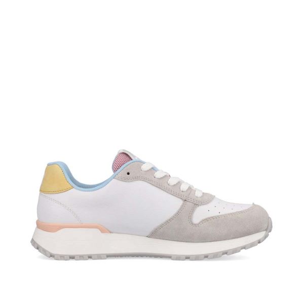 Rieker EVOLUTION Women's shoes | Style W0600 Athletic Lace-up - White Combination | Free Delivery