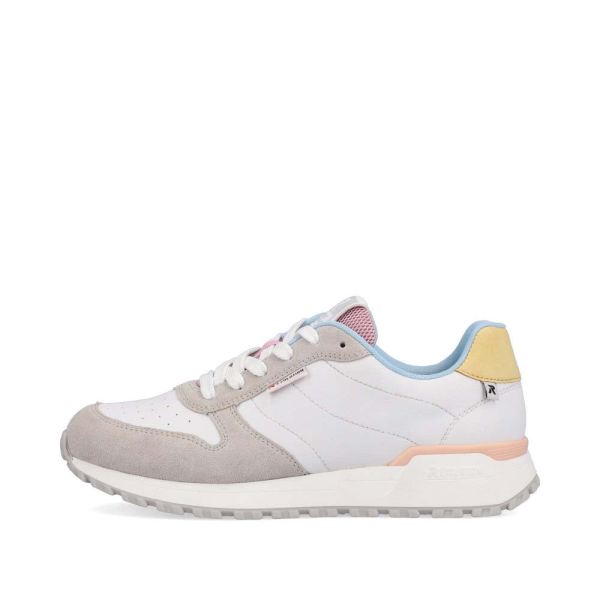 Rieker EVOLUTION Women's shoes | Style W0600 Athletic Lace-up - White Combination | Free Delivery