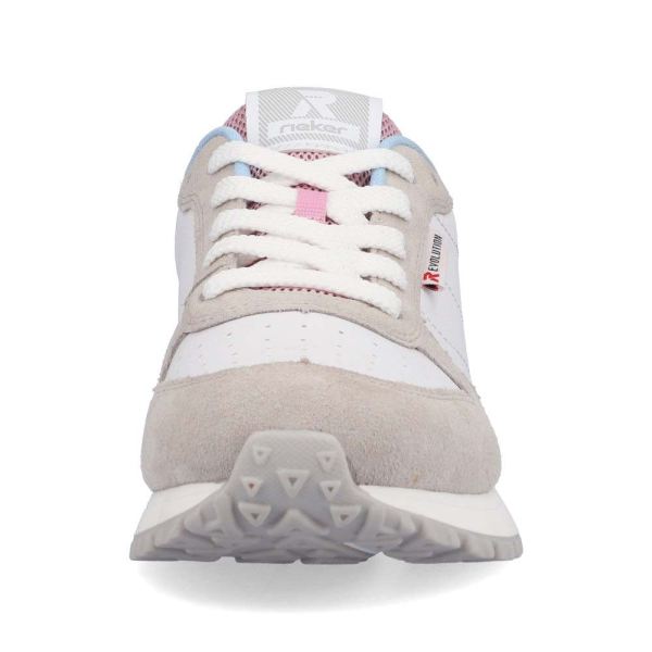 Rieker EVOLUTION Women's shoes | Style W0600 Athletic Lace-up - White Combination | Free Delivery