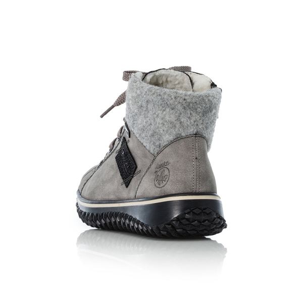 Rieker Synthetic leather Women's short boots| Z4230-40 Ankle Boots - Grey | Free Delivery