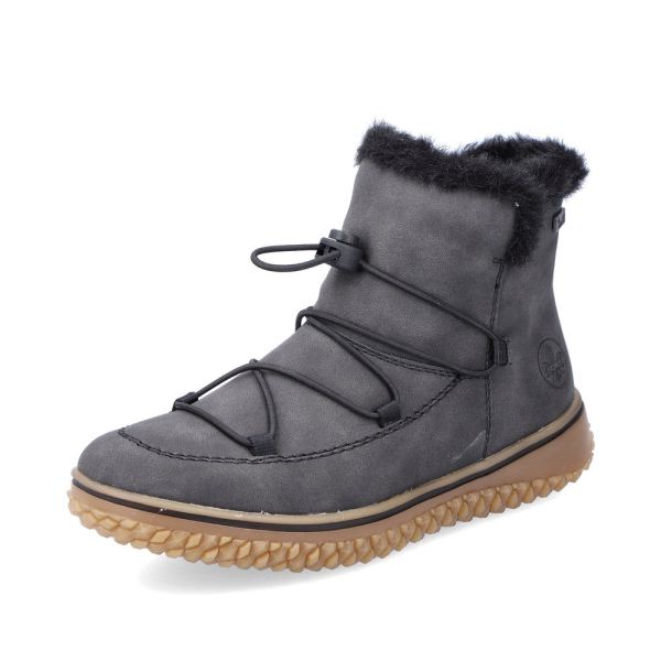 Rieker Synthetic leather Women's short boots| Z4278 Ankle Boots - Grey | Free Delivery