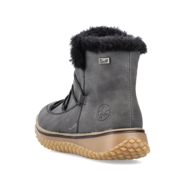 Rieker Synthetic leather Women's short boots| Z4278 Ankle Boots - Grey | Free Delivery