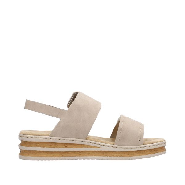 Rieker Women's sandals | Style 62950 Casual Sandal - Beige | Free Delivery