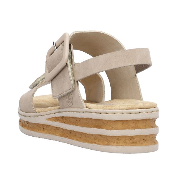 Rieker Women's sandals | Style 62950 Casual Sandal - Beige | Free Delivery