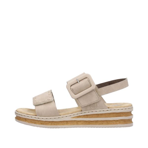 Rieker Women's sandals | Style 62950 Casual Sandal - Beige | Free Delivery