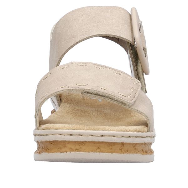 Rieker Women's sandals | Style 62950 Casual Sandal - Beige | Free Delivery