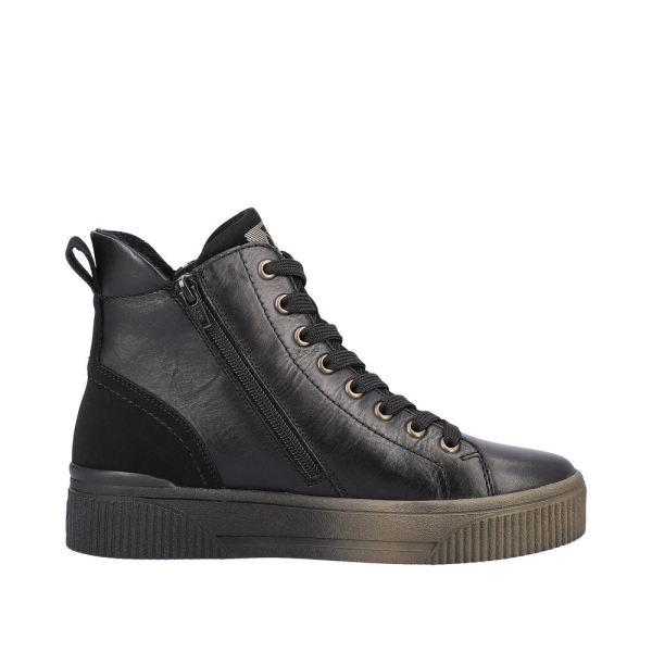 Rieker EVOLUTION Leather Women's mid height boots | W0761 Mid-height Boots - Black | Free Delivery