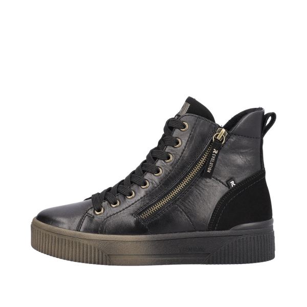 Rieker EVOLUTION Leather Women's mid height boots | W0761 Mid-height Boots - Black | Free Delivery