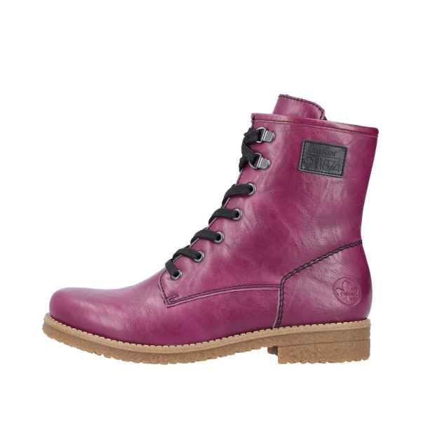Rieker Synthetic Material Women's short boots| 73512 Ankle Boots - Red | Free Delivery