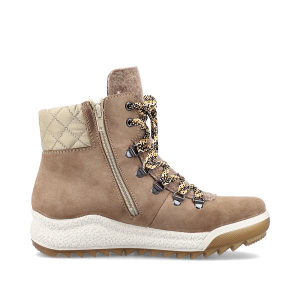 Rieker Synthetic leather Women's Short Boots| Y4731 Ankle Boots - Beige | Free Delivery