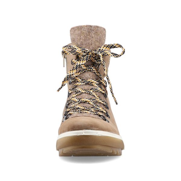 Rieker Synthetic leather Women's Short Boots| Y4731 Ankle Boots - Beige | Free Delivery