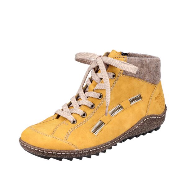 Rieker Synthetic Material Women's short boots | L7543 Ankle Boots - Yellow | Free Delivery