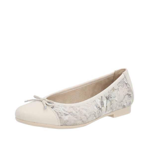 Remonte Women's shoes | Style D0K04 Dress Ballerina - Beige Combination | Free Delivery
