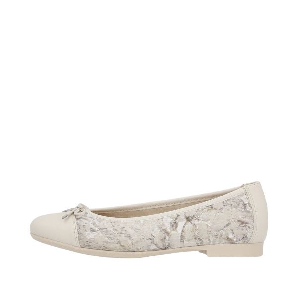 Remonte Women's shoes | Style D0K04 Dress Ballerina - Beige Combination | Free Delivery