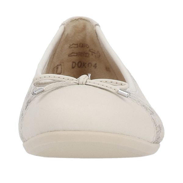 Remonte Women's shoes | Style D0K04 Dress Ballerina - Beige Combination | Free Delivery