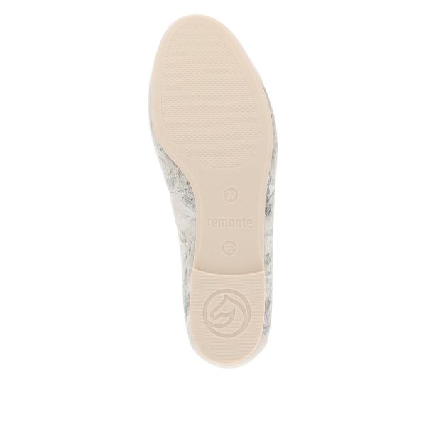 Remonte Women's shoes | Style D0K04 Dress Ballerina - Beige Combination | Free Delivery