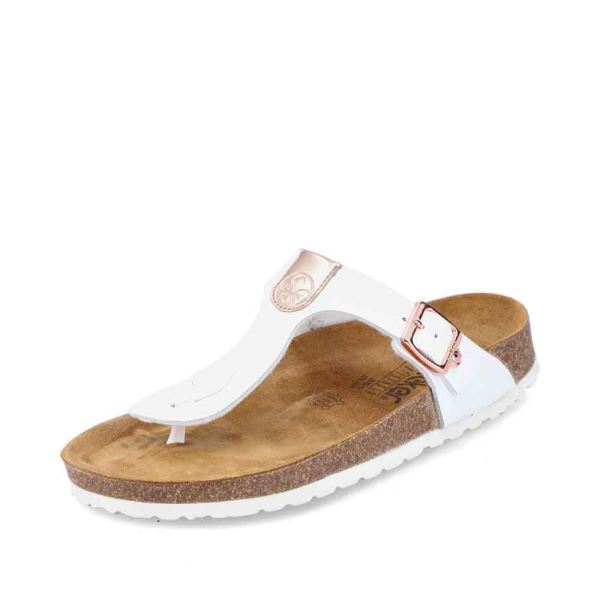Rieker Women's sandals | Style V8391 Casual Flip Flop - White | Free Delivery
