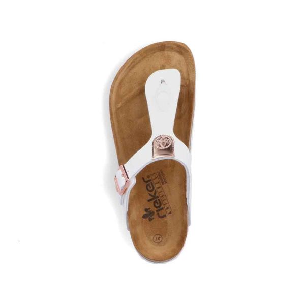 Rieker Women's sandals | Style V8391 Casual Flip Flop - White | Free Delivery