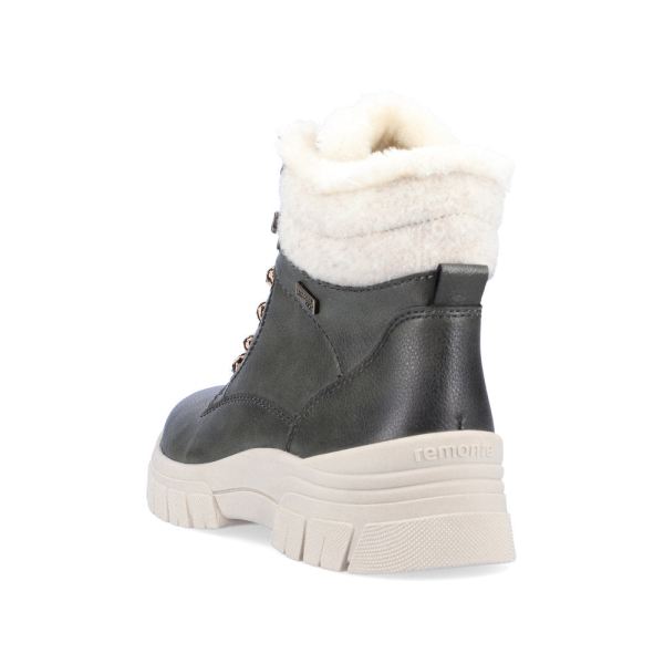 Remonte Leather Women's Short Boots | D0E71 Ankle Boots - Green Combination | Free Delivery