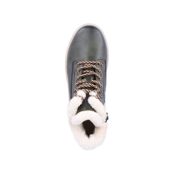 Remonte Leather Women's Short Boots | D0E71 Ankle Boots - Green Combination | Free Delivery