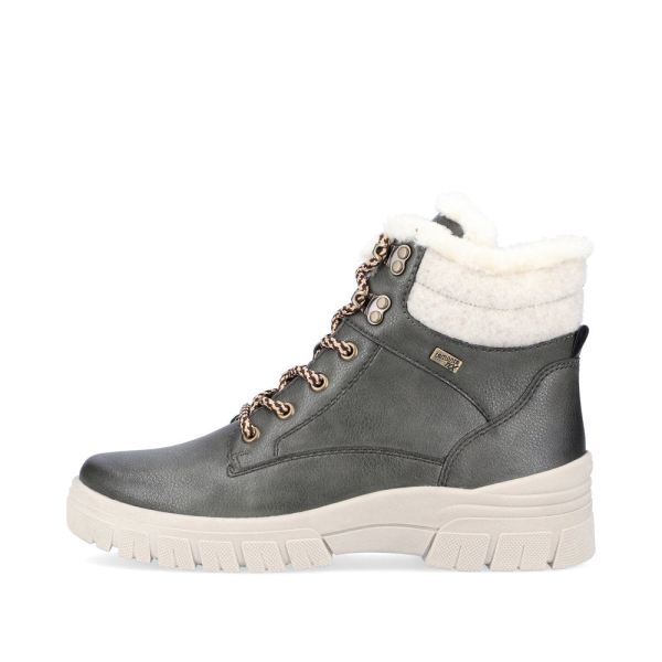 Remonte Leather Women's Short Boots | D0E71 Ankle Boots - Green Combination | Free Delivery