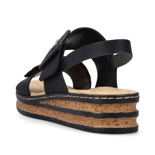 Rieker Women's sandals | Style 62950 Casual Sandal - Black | Free Delivery