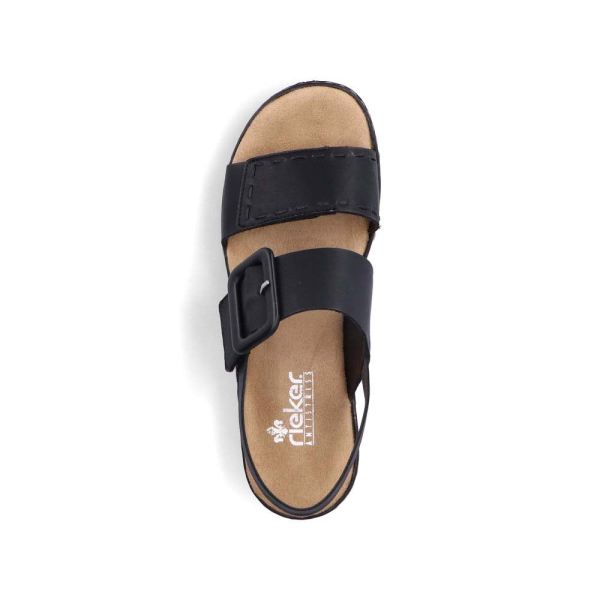 Rieker Women's sandals | Style 62950 Casual Sandal - Black | Free Delivery