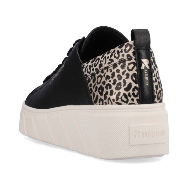 Rieker EVOLUTION Women's shoes | Style W0502 Athletic Lace-up - Black Combination | Free Delivery
