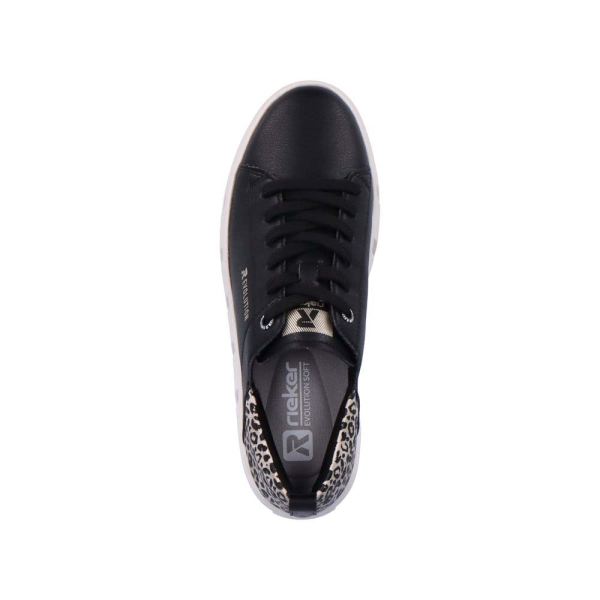 Rieker EVOLUTION Women's shoes | Style W0502 Athletic Lace-up - Black Combination | Free Delivery