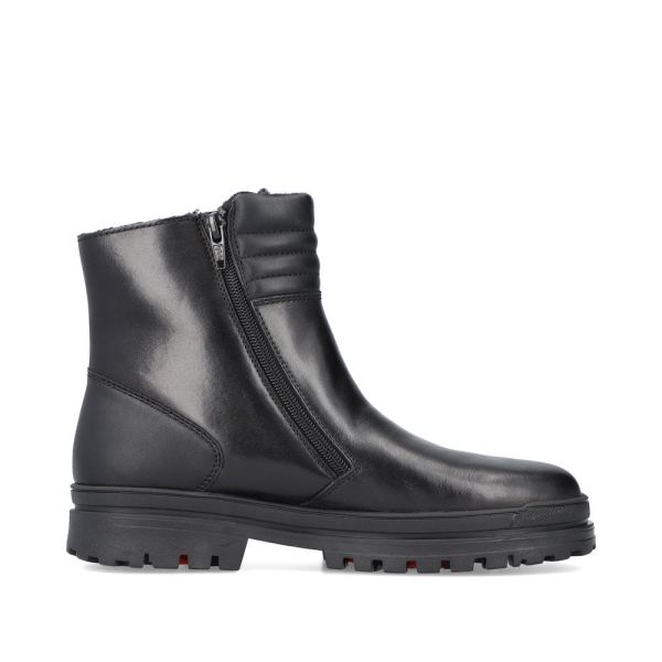 Rieker Leather Women's short boots | Z5452 Ankle Boots. Flip Grip - Black | Free Delivery