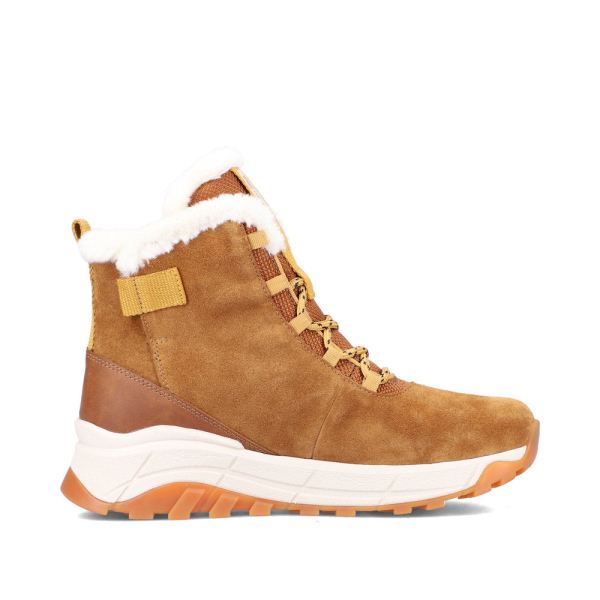 Rieker EVOLUTION Suede leather Women's Short Boots| W0060 Ankle Boots - Brown | Free Delivery