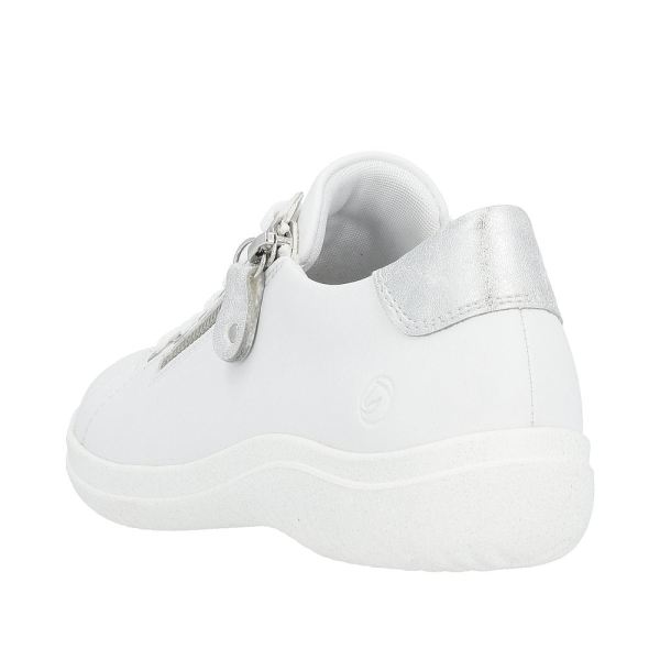 Remonte Women's shoes | Style D1E03 Athletic Lace-up with zip - White Combination | Free Delivery