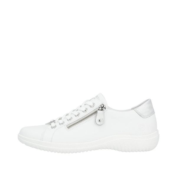 Remonte Women's shoes | Style D1E03 Athletic Lace-up with zip - White Combination | Free Delivery