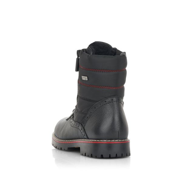 Remonte Leather Women's mid height boots| D9374 Ankle BootsFlip Grip - Black | Free Delivery