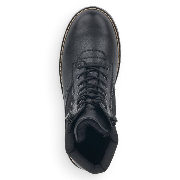 Remonte Leather Women's mid height boots| D9374 Ankle BootsFlip Grip - Black | Free Delivery